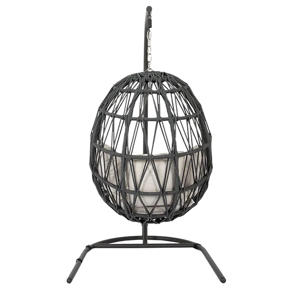 Levi Outdoor Egg Chair - Grey, Aluminum