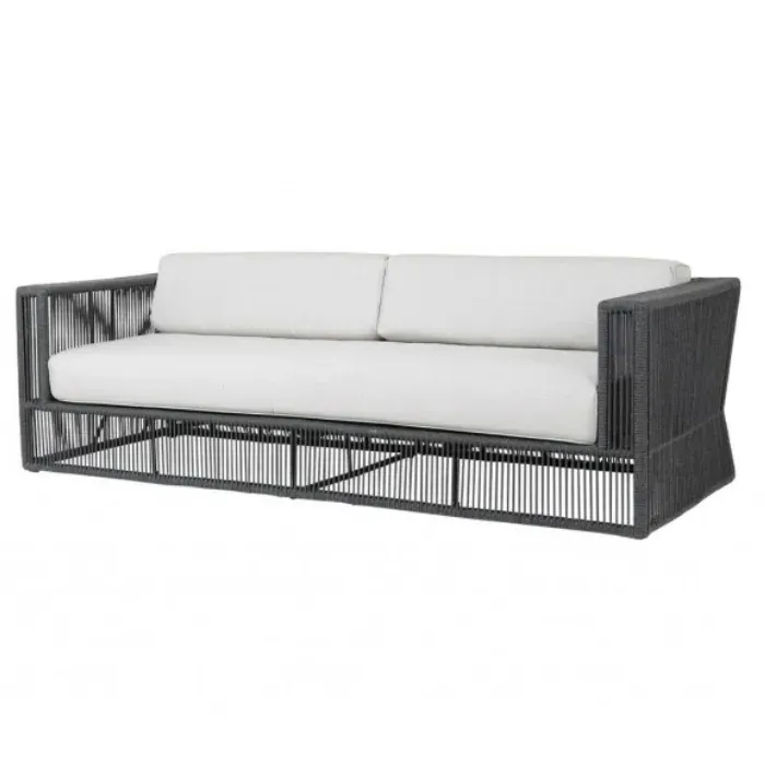 Levi Outdoor Sofa - Grey, Rope