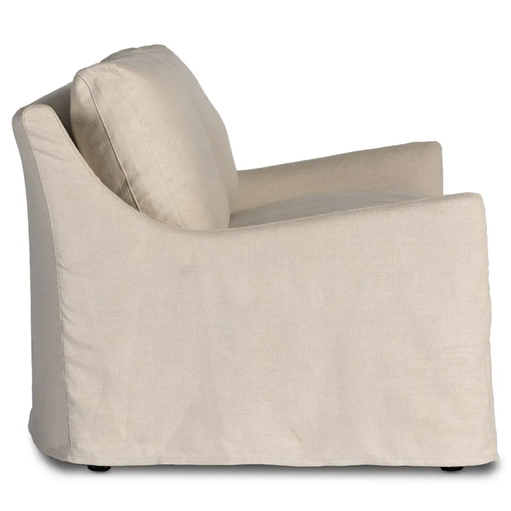 Levi Slipcovered Sofa - Beige, Linen