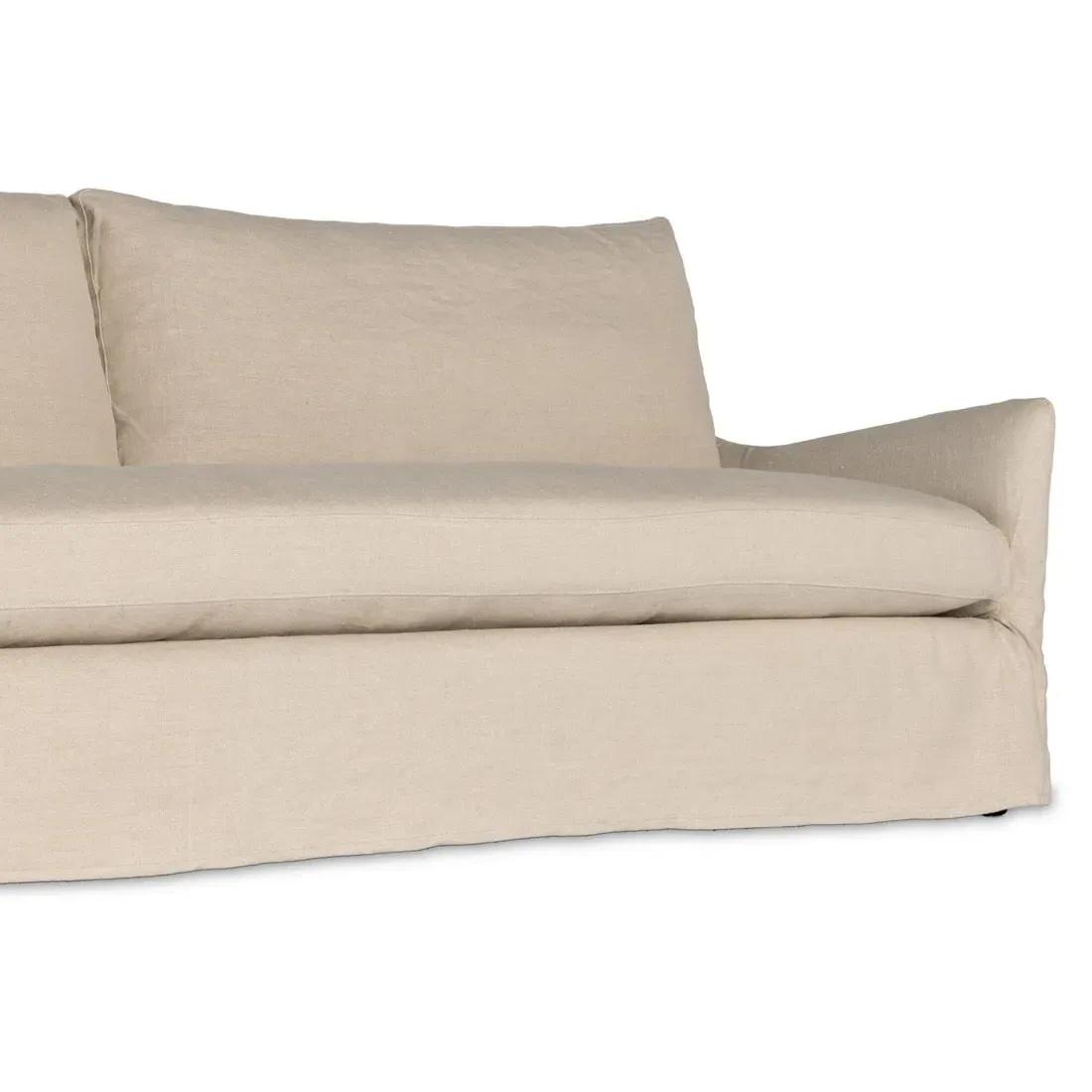 Levi Slipcovered Sofa - Beige, Linen