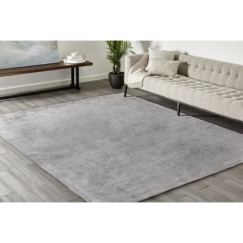 Levian 5x8 Solid Rug - Mist Grey, Linen