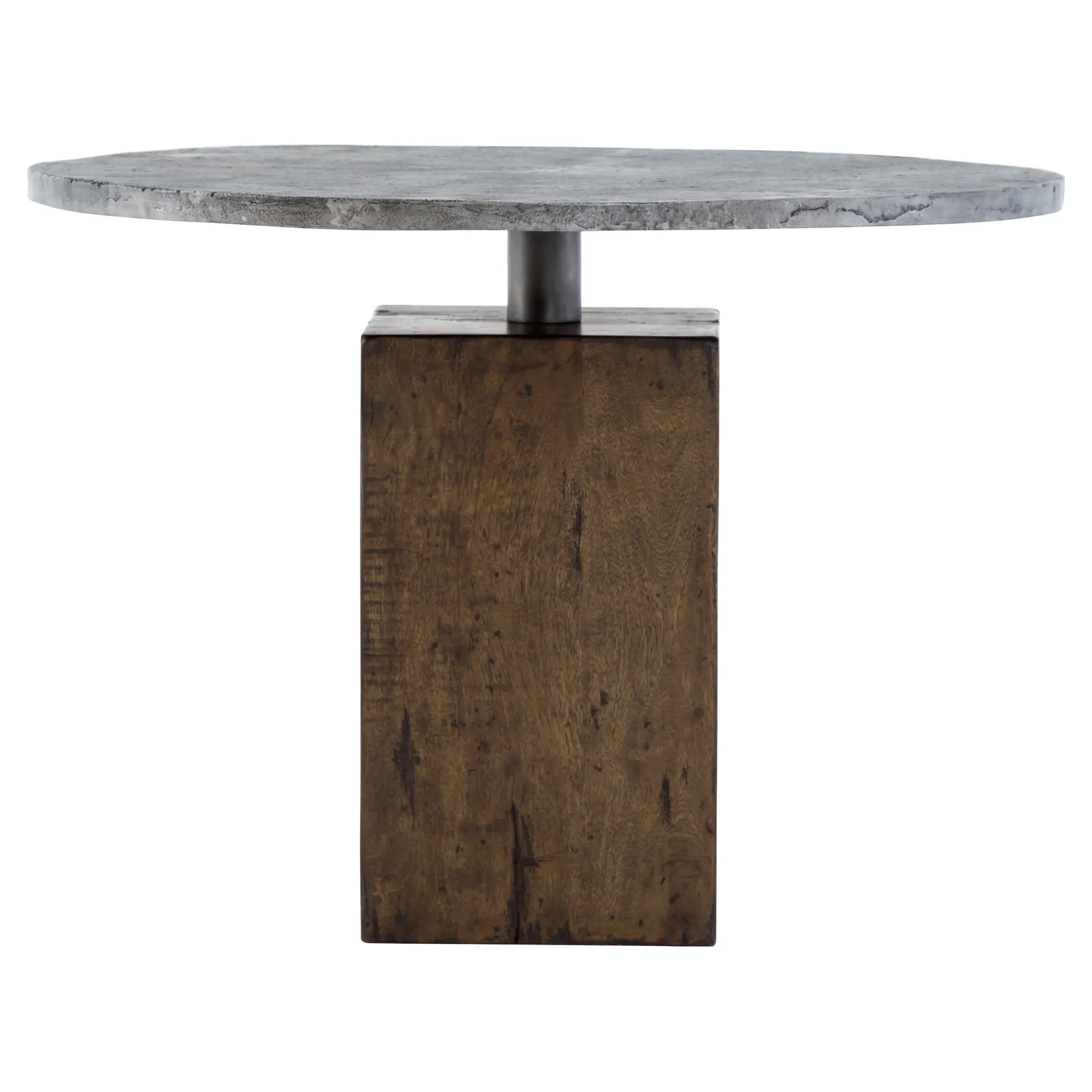 Levitan Round Dining Table - Grey, Reclaimed Wood