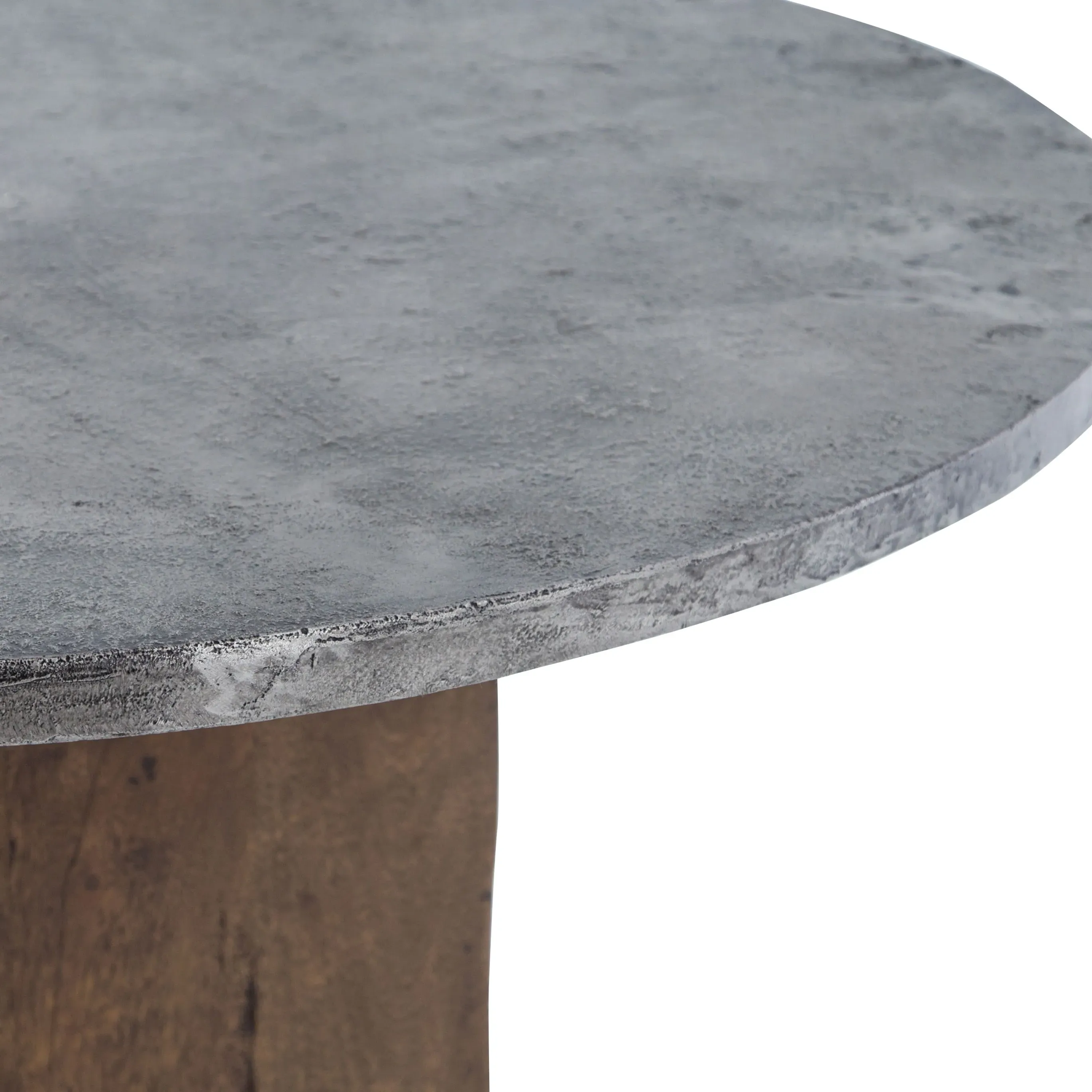 Levitan Round Dining Table - Grey, Reclaimed Wood