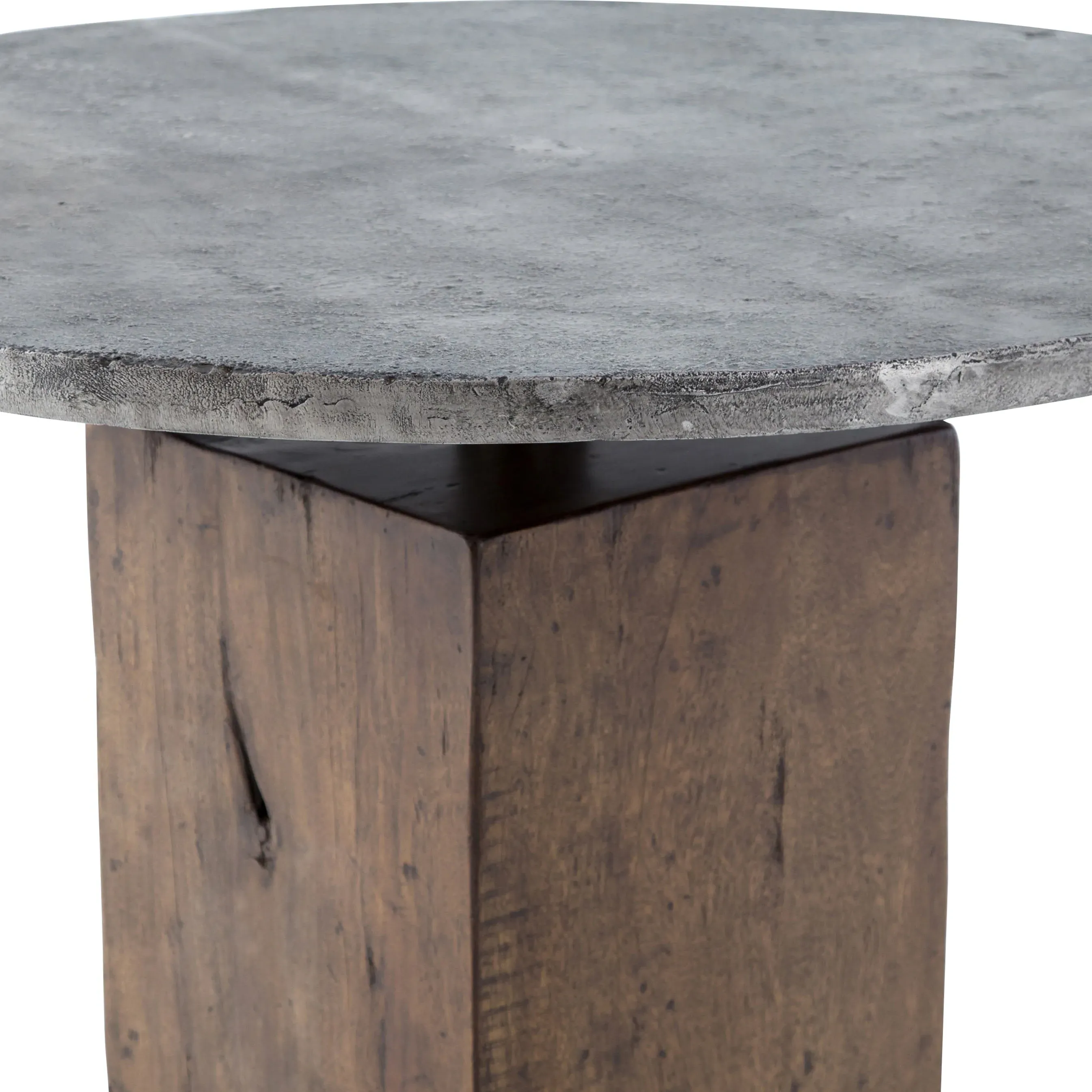 Levitan Round Dining Table - Grey, Reclaimed Wood