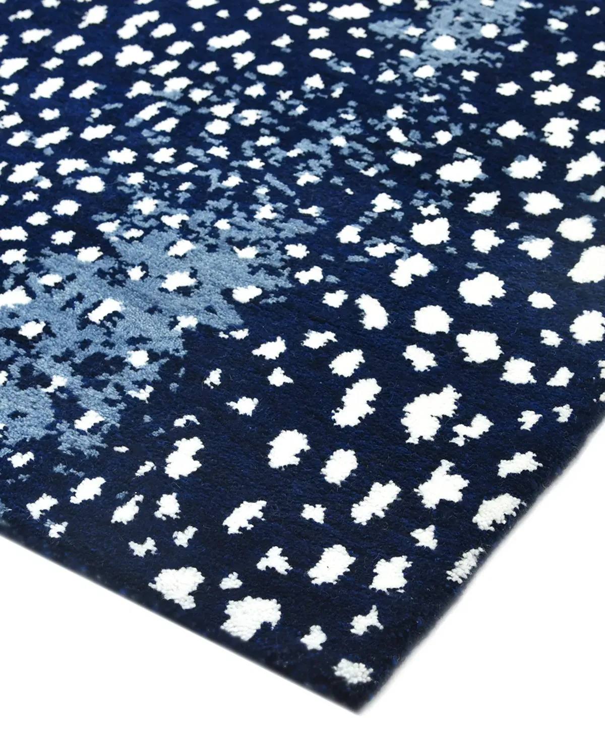 Lewis 10x14 Animal Patterned Hand Knotted Rug - Navy, Wool