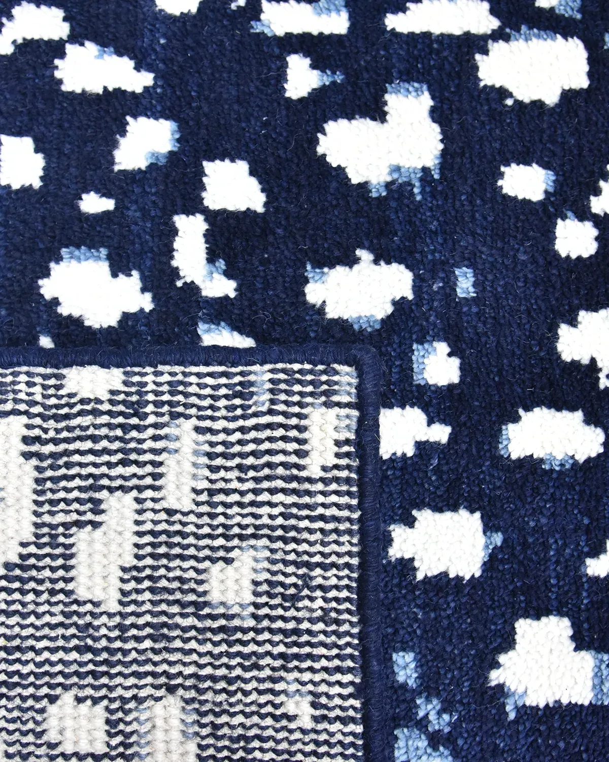 Lewis 10x14 Animal Patterned Hand Knotted Rug - Navy, Wool