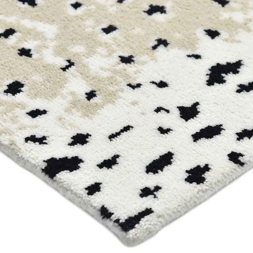 Lewis 10x14 Animal Patterned Hand Knotted Rug - White, Wool