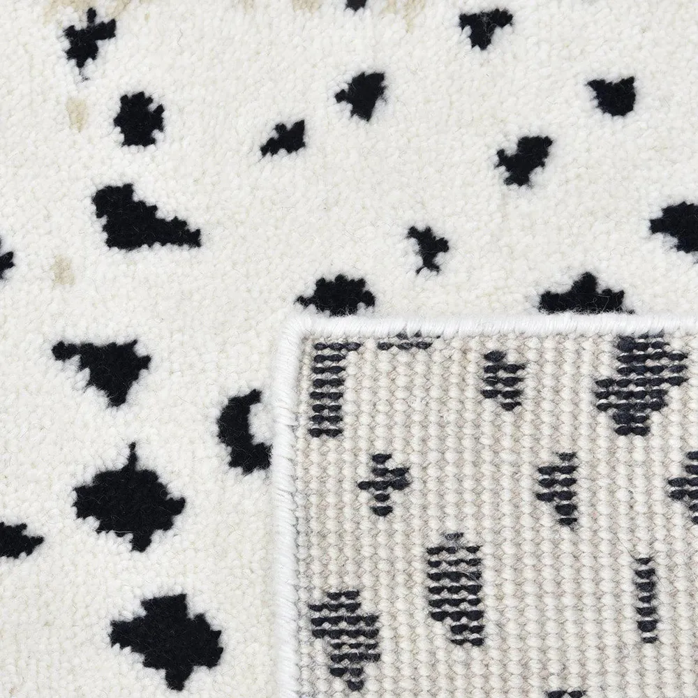 Lewis 10x14 Animal Patterned Hand Knotted Rug - White, Wool