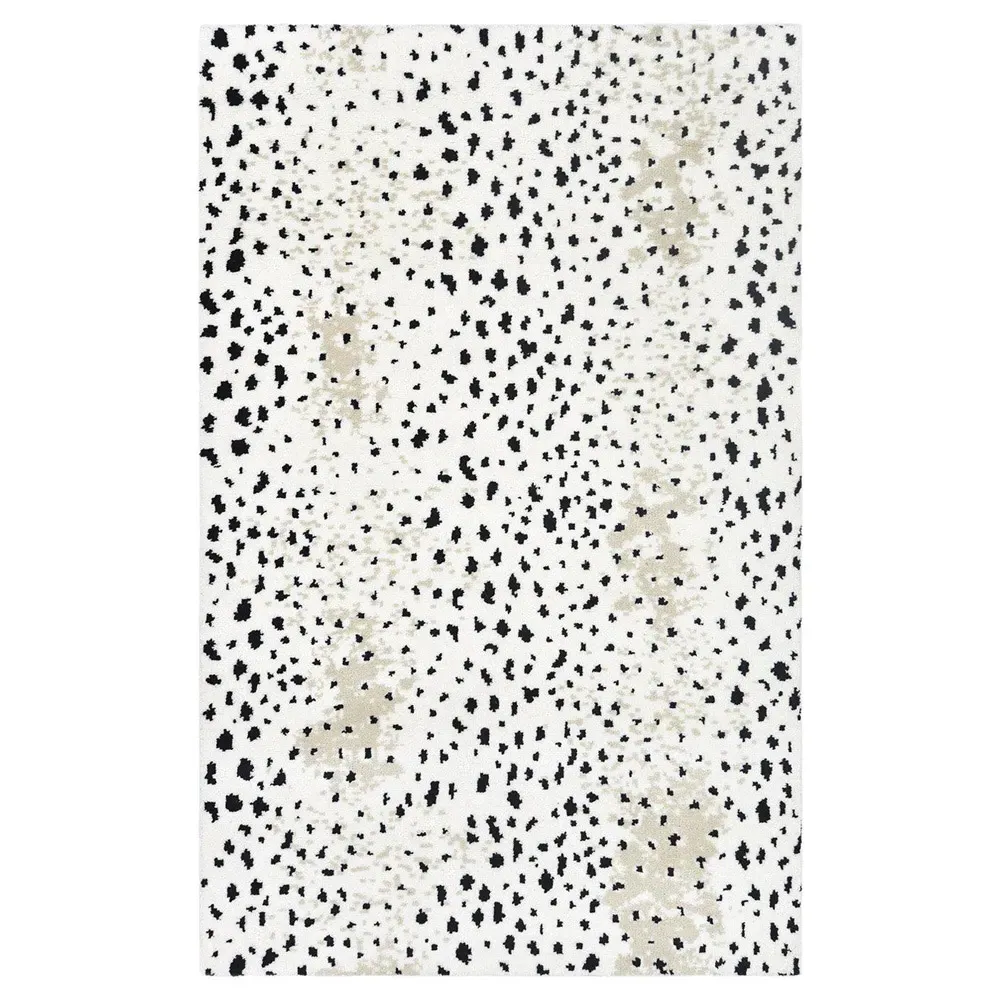 Lewis 10x14 Animal Patterned Hand Knotted Rug - White, Wool
