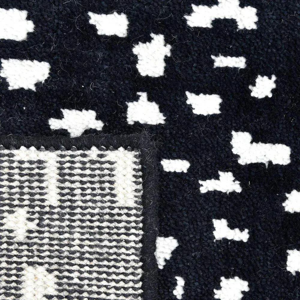 Lewis 3x5 Animal Patterned Hand Knotted Rug - Black, Wool