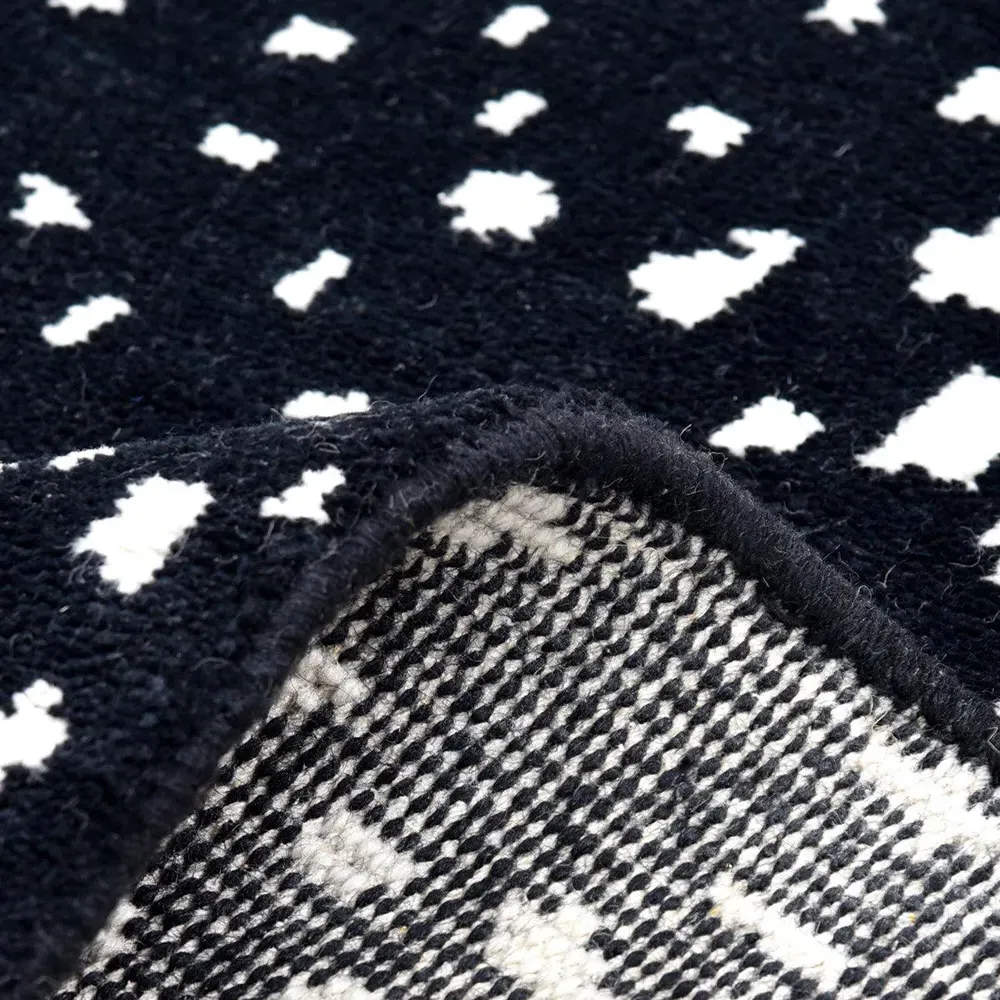 Lewis 3x5 Animal Patterned Hand Knotted Rug - Black, Wool