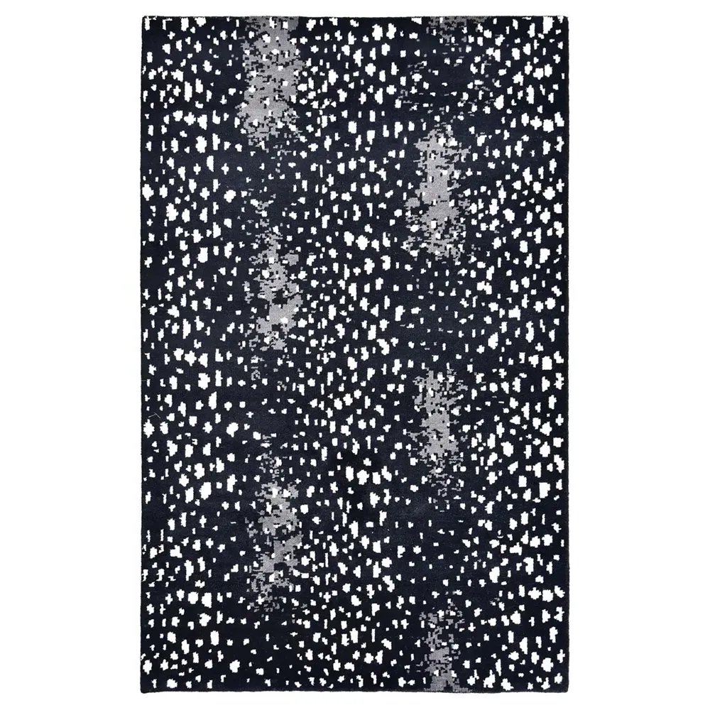 Lewis 3x5 Animal Patterned Hand Knotted Rug - Black, Wool image