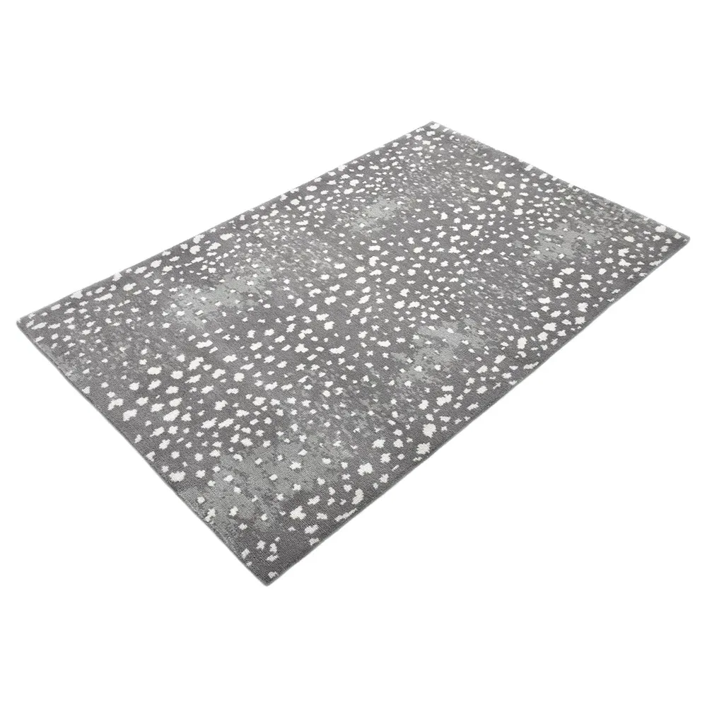 Lewis 3x5 Animal Patterned Hand Knotted Rug - Grey, Wool