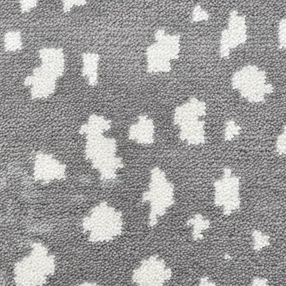 Lewis 3x5 Animal Patterned Hand Knotted Rug - Grey, Wool