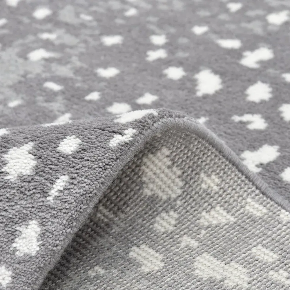 Lewis 3x5 Animal Patterned Hand Knotted Rug - Grey, Wool