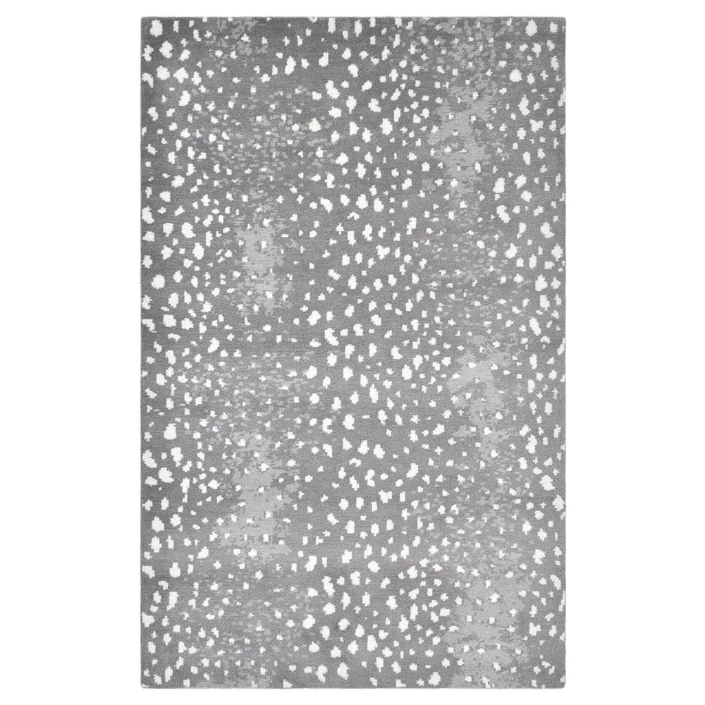 Lewis 3x5 Animal Patterned Hand Knotted Rug - Grey, Wool
