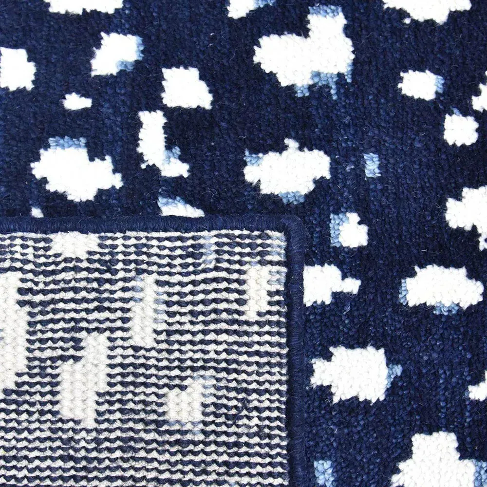 Lewis 3x5 Animal Patterned Hand Knotted Rug - Navy, Wool