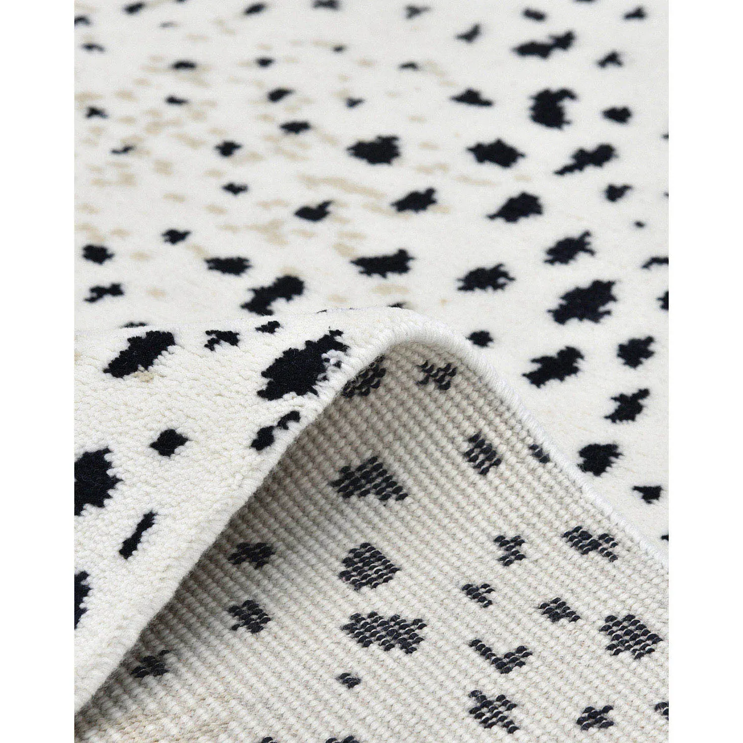 Lewis 5x8 Animal Patterned Hand Knotted Rug - White, Wool