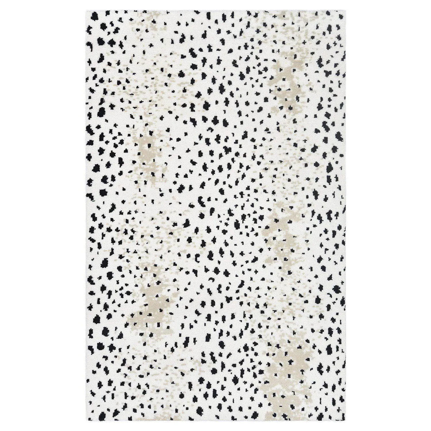 Lewis 5x8 Animal Patterned Hand Knotted Rug - White, Wool