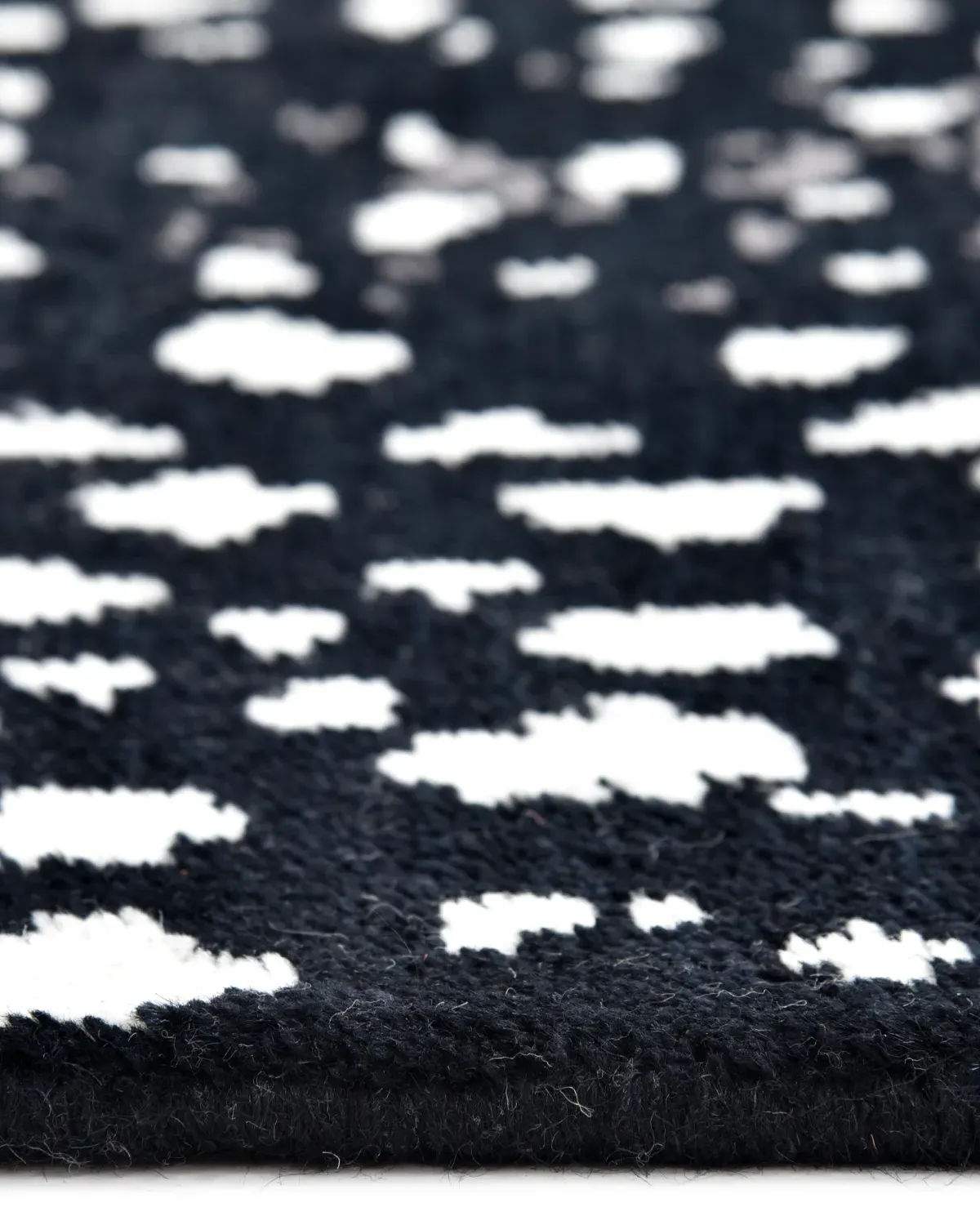 Lewis 8x10 Animal Patterned Hand Knotted Rug - Black, Wool