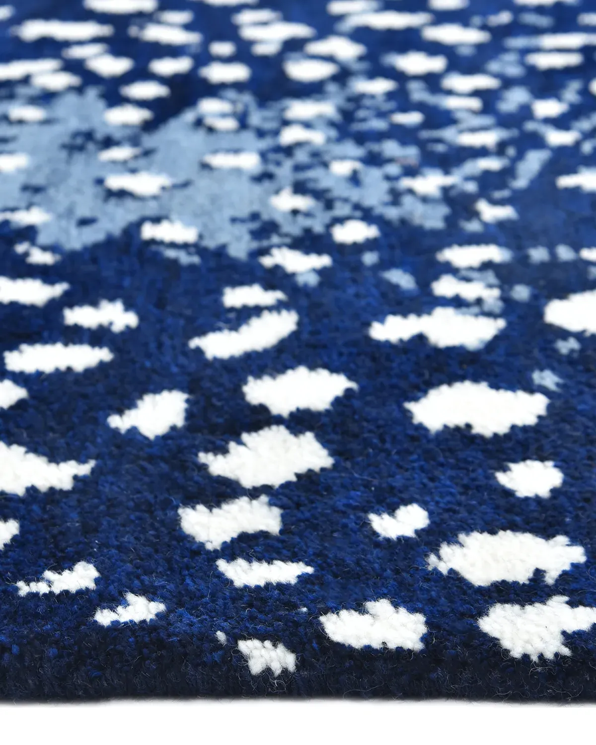 Lewis 8x10 Animal Patterned Hand Knotted Rug - Navy, Wool