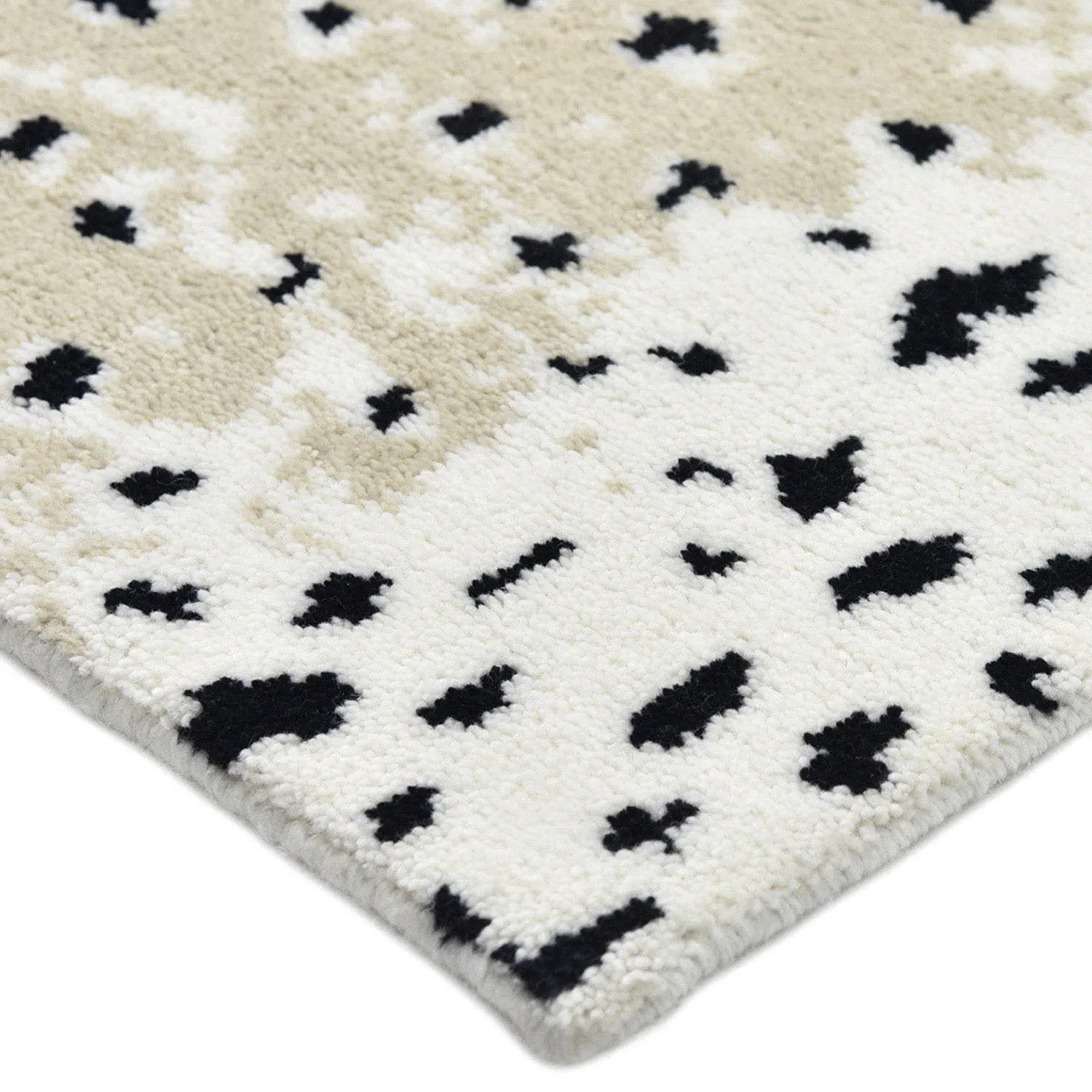 Lewis 8x10 Animal Patterned Hand Knotted Rug - White, Wool