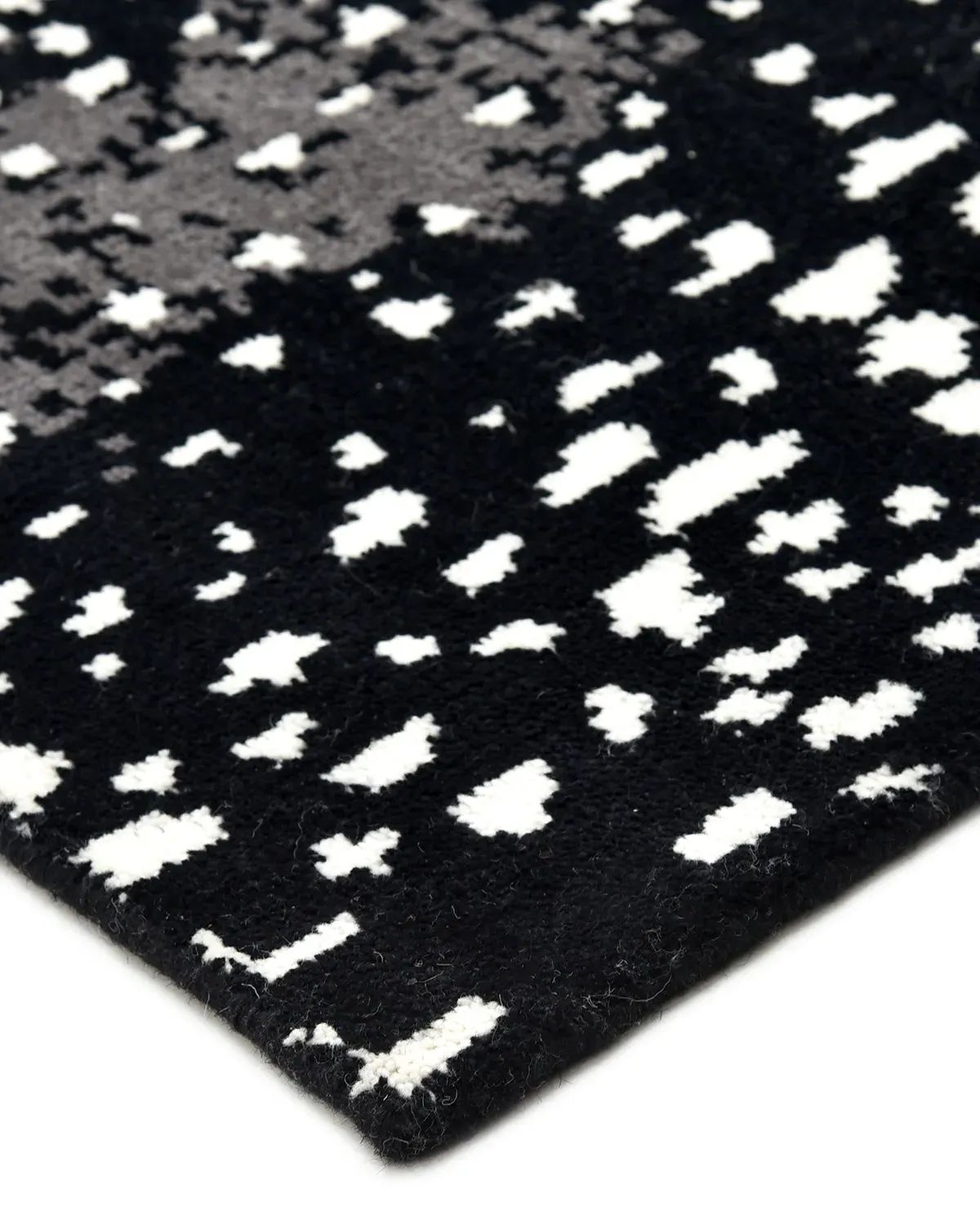 Lewis 9x12 Animal Patterned Hand Knotted Rug - Black, Wool