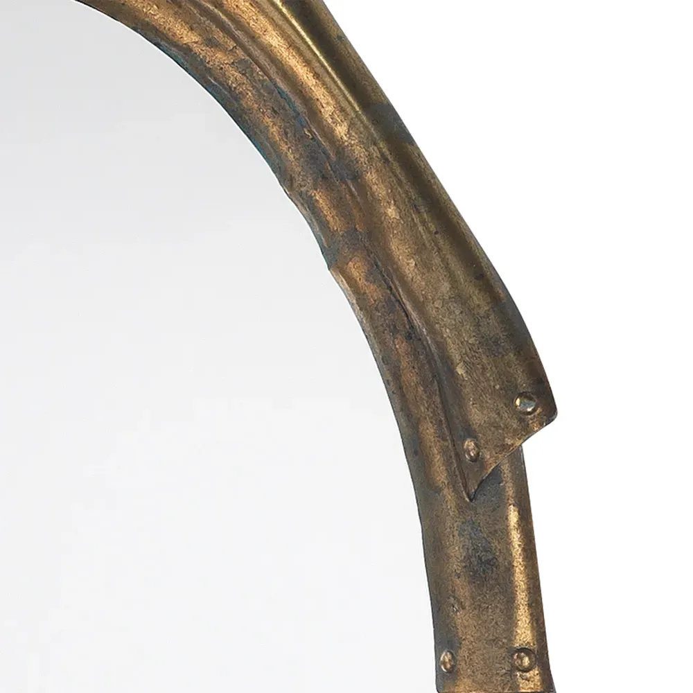 Lewis Oval Wall Mirror - Gold, Metal