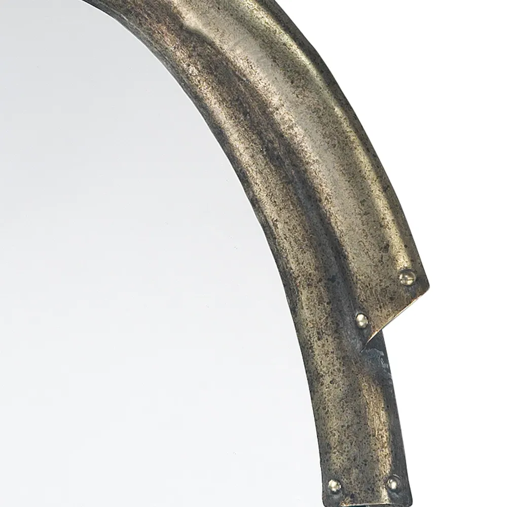 Lewis Oval Wall Mirror - Silver, Metal