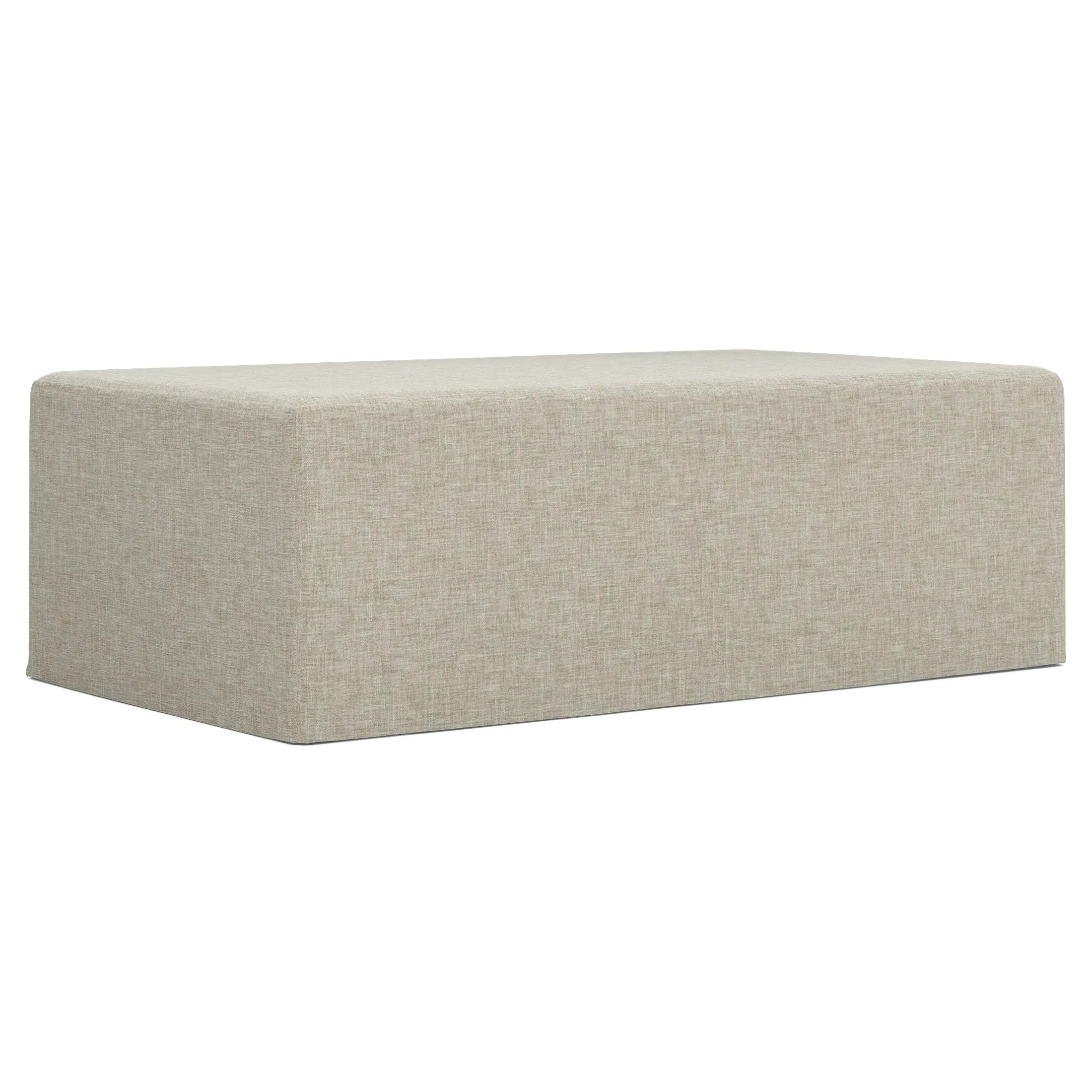 Lexie Rectangular Ottoman with Casters - Baby Fawn