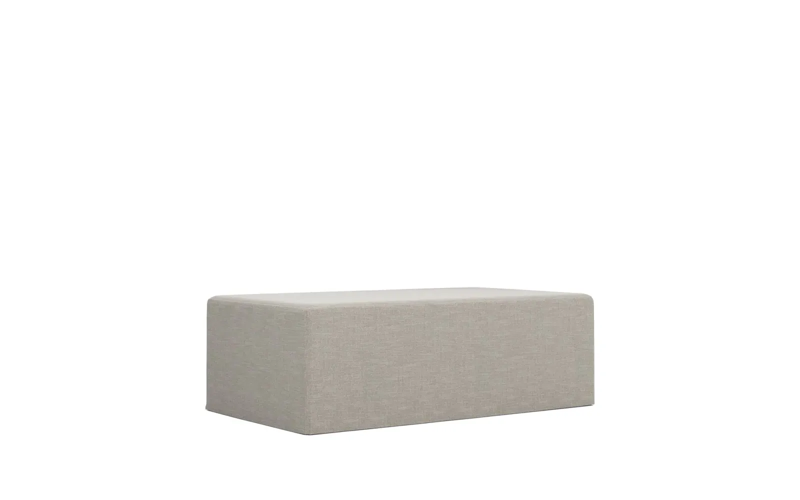 Lexie Rectangular Ottoman with Casters - Dove