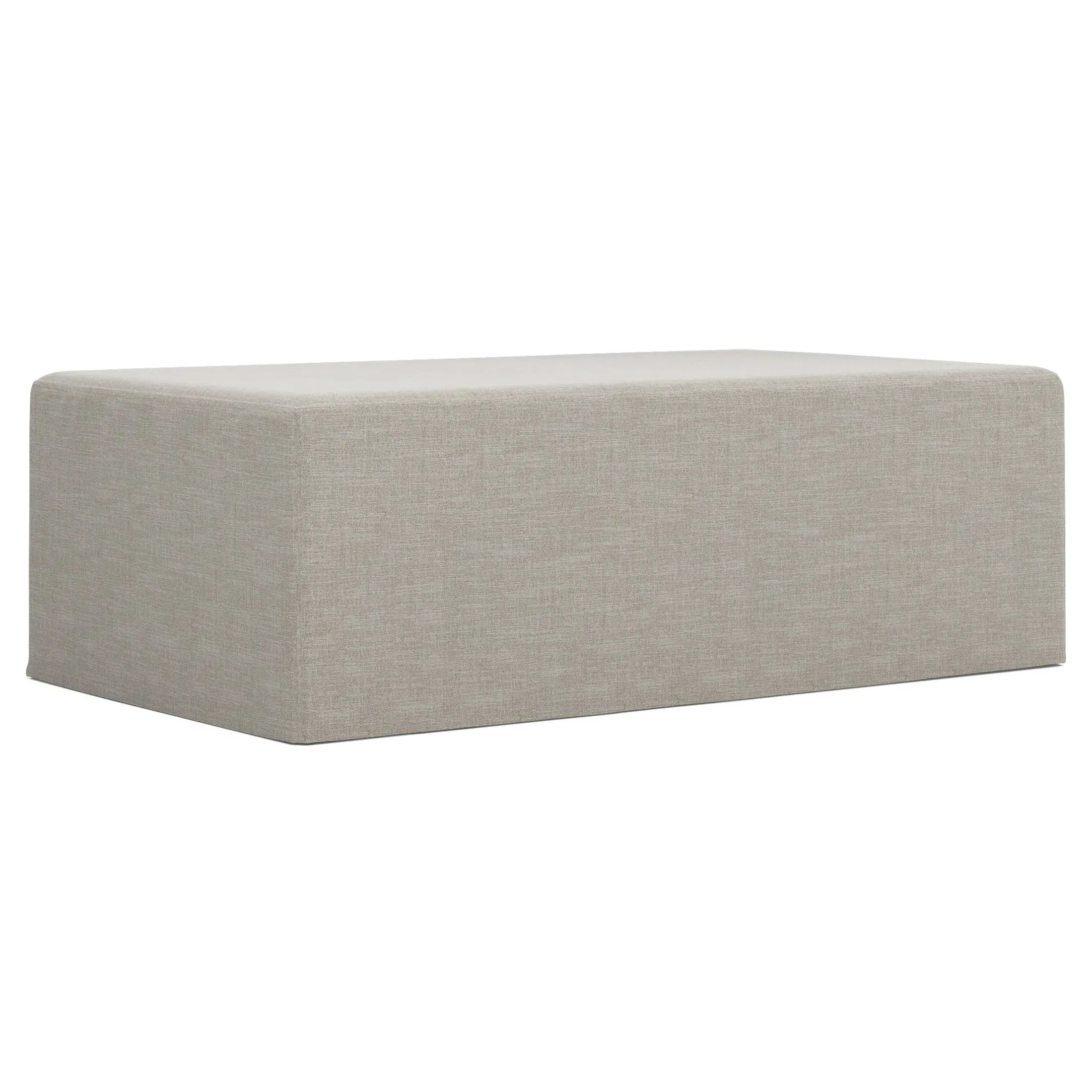 Lexie Rectangular Ottoman with Casters - Dove