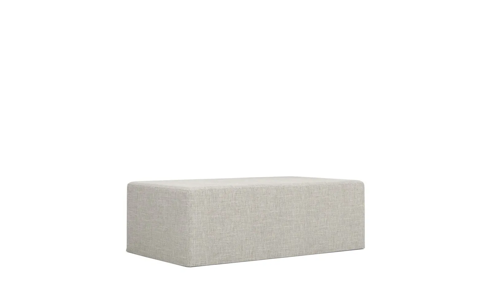 Lexie Rectangular Ottoman with Casters - Fog