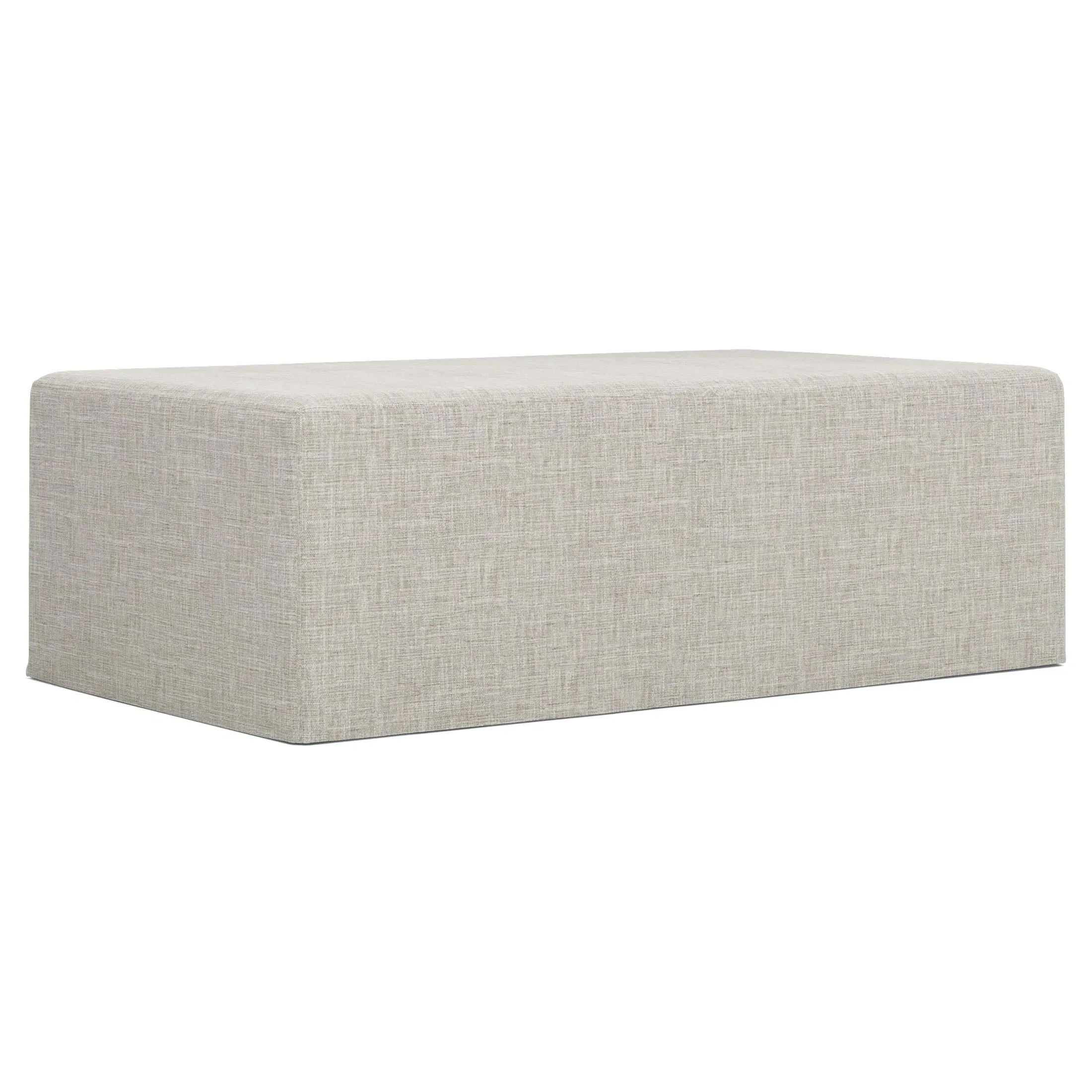 Lexie Rectangular Ottoman with Casters - Fog image