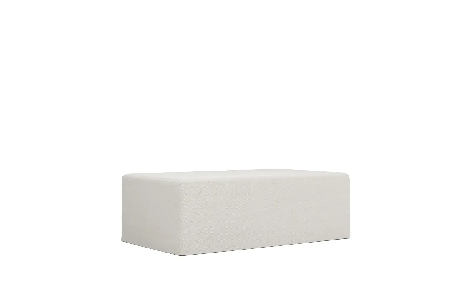 Lexie Rectangular Ottoman with Casters - Pearl