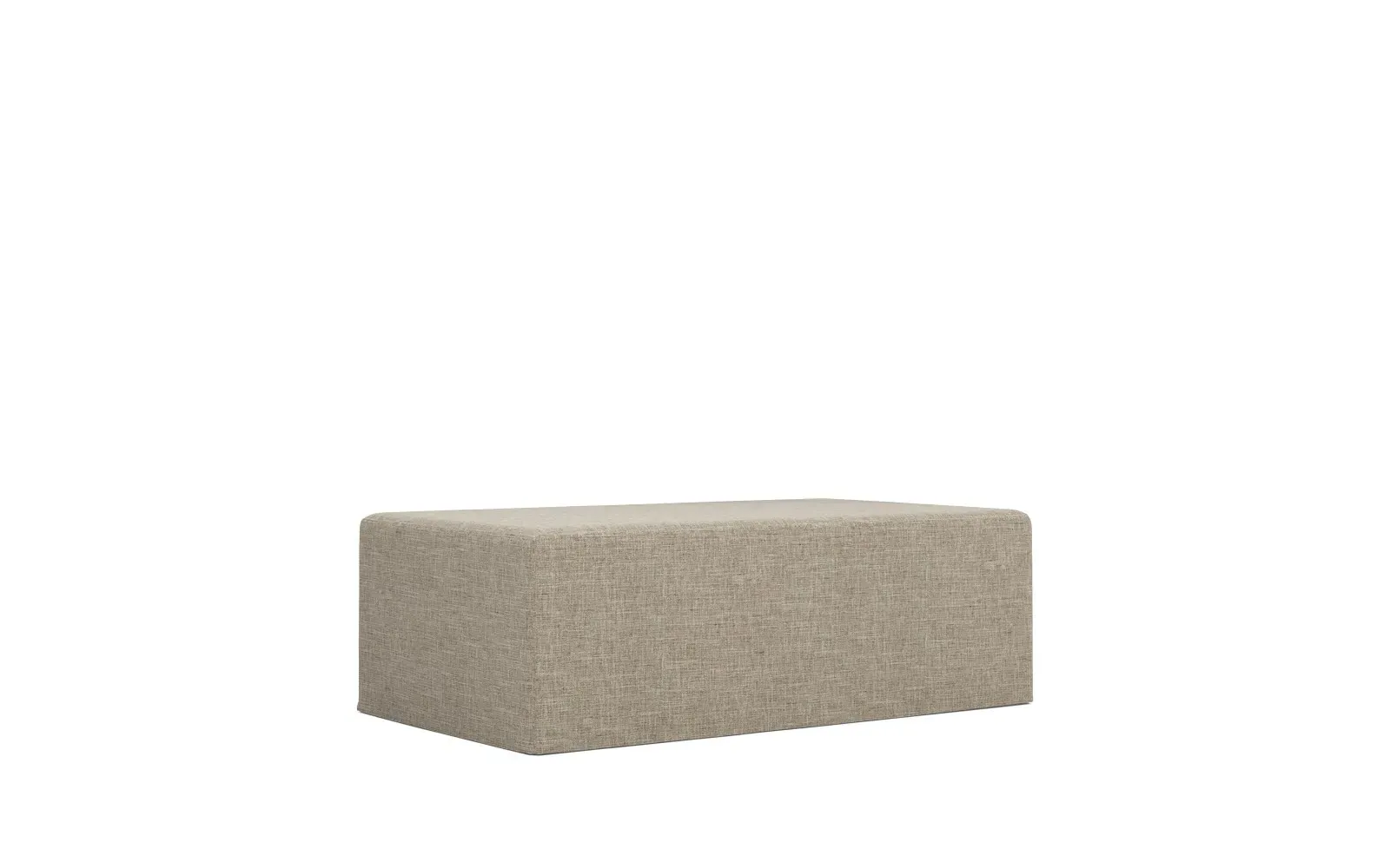 Lexie Rectangular Ottoman with Casters - Sand