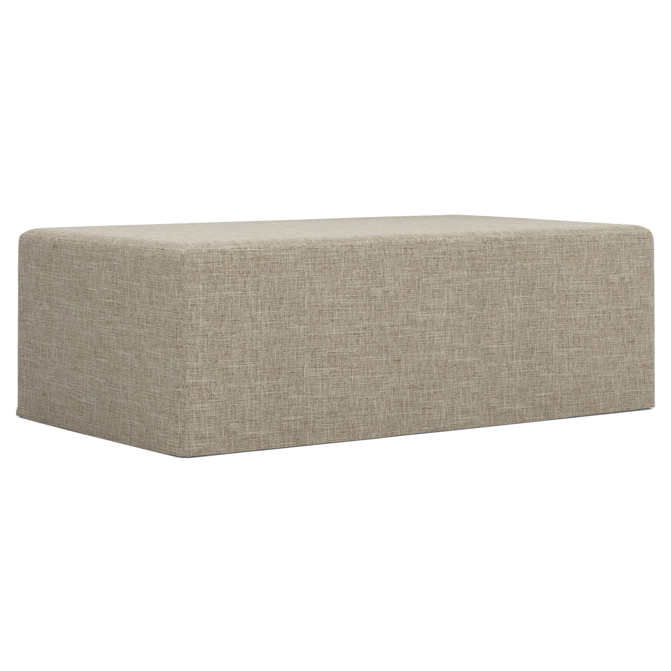 Lexie Rectangular Ottoman with Casters - Sand