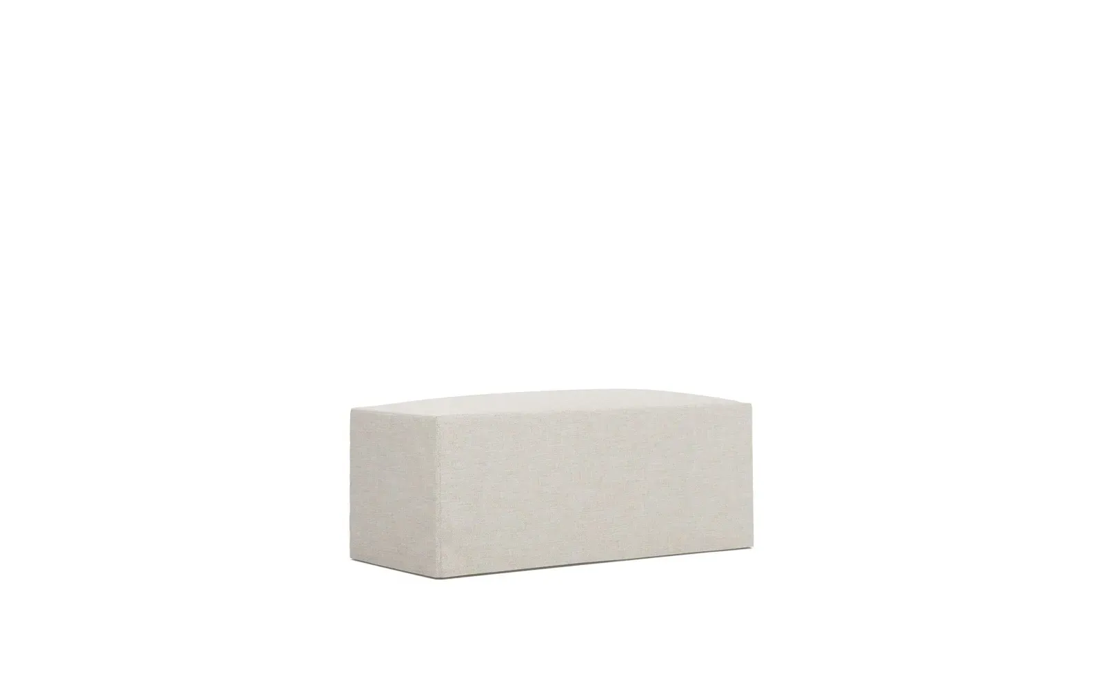 Lexie Rectangular Ottoman with Casters - Sea Salt