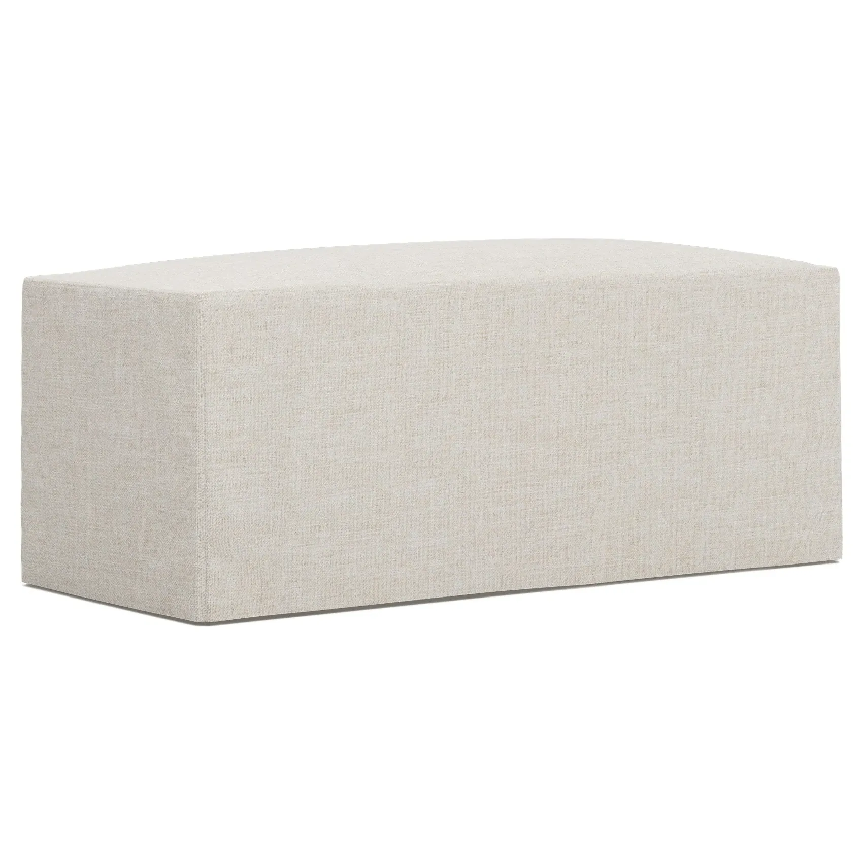 Lexie Rectangular Ottoman with Casters - Sea Salt