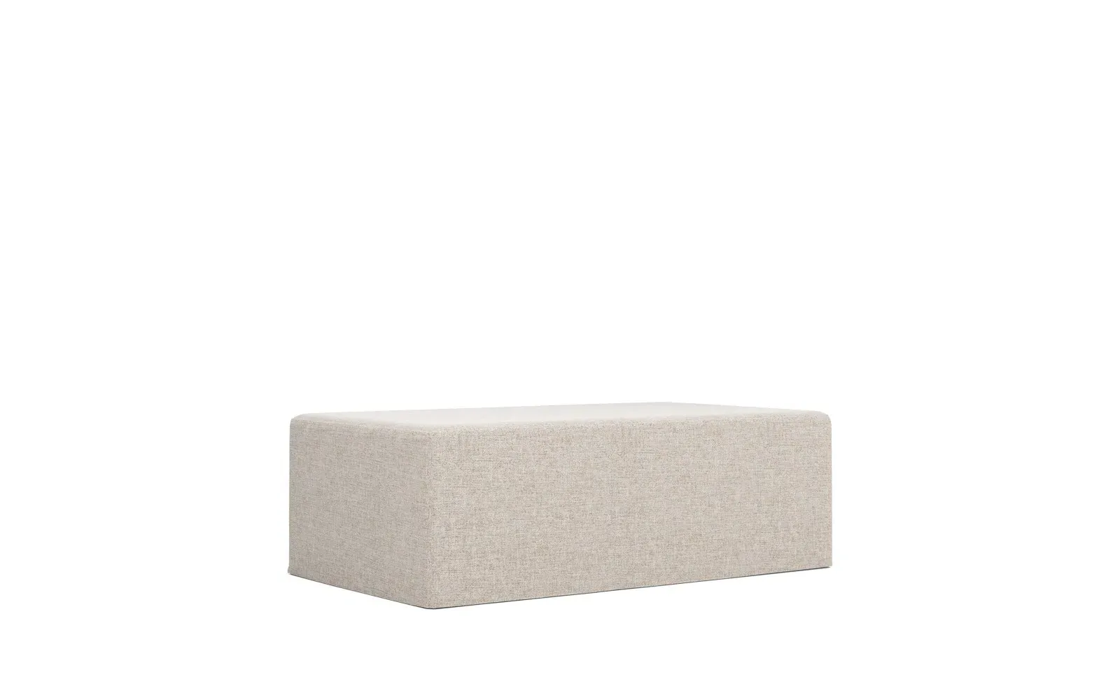Lexie Rectangular Ottoman with Casters - Straw