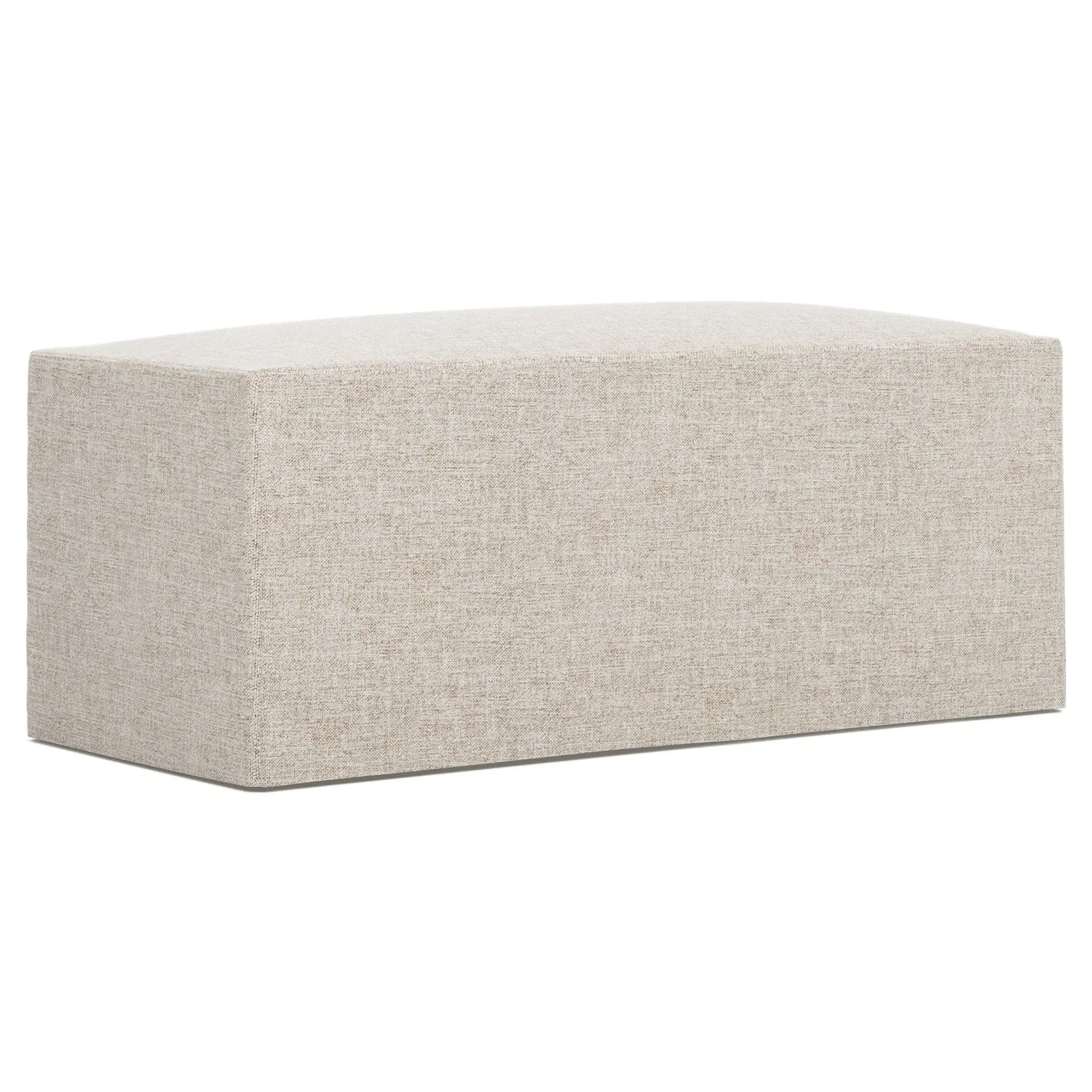 Lexie Rectangular Ottoman with Casters - Straw