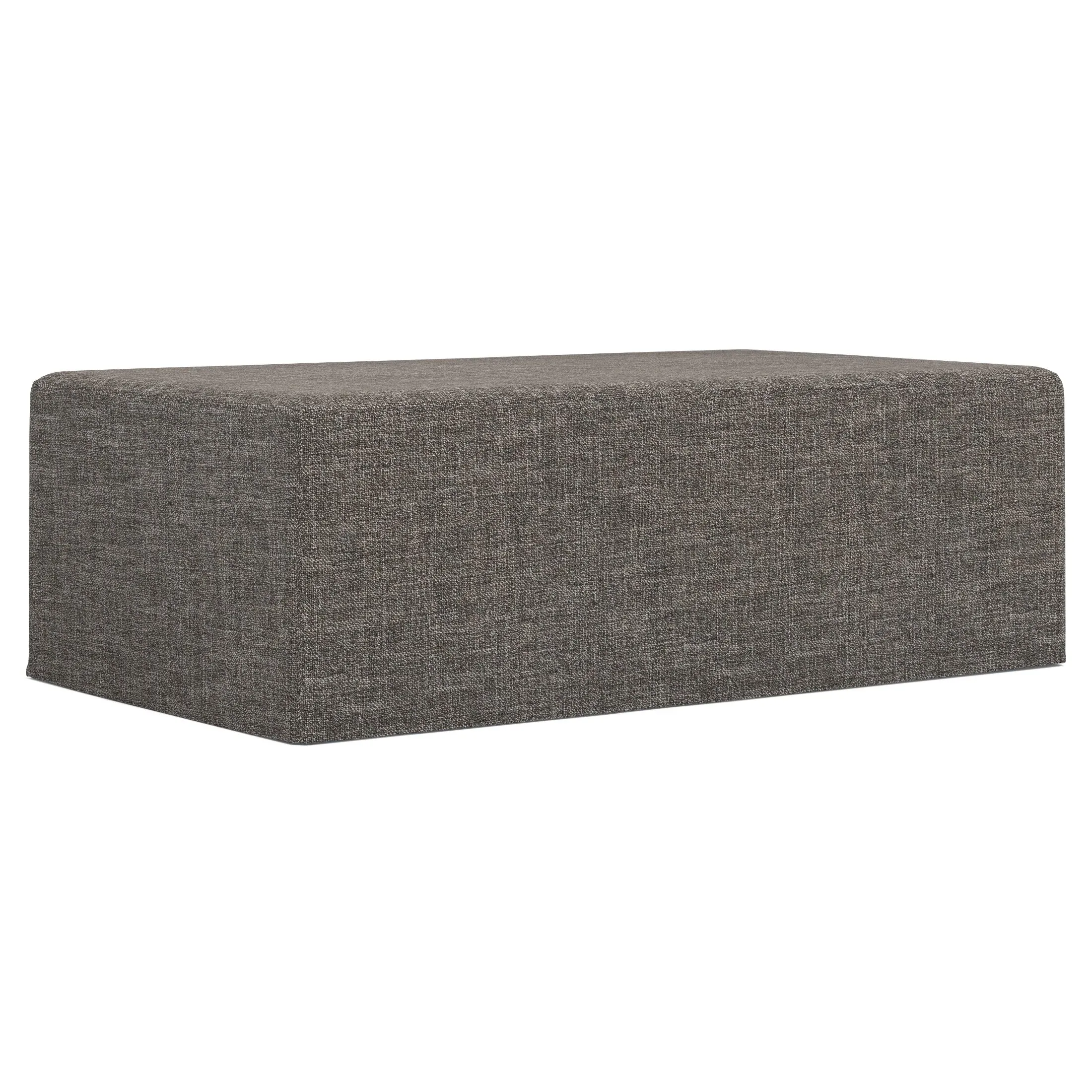 Lexie Rectangular Ottoman with Casters - Truffle