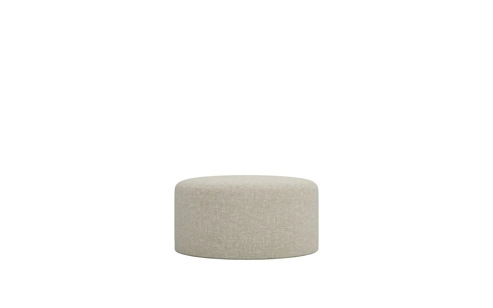 Lexie Round Ottoman with Casters - Baby Fawn