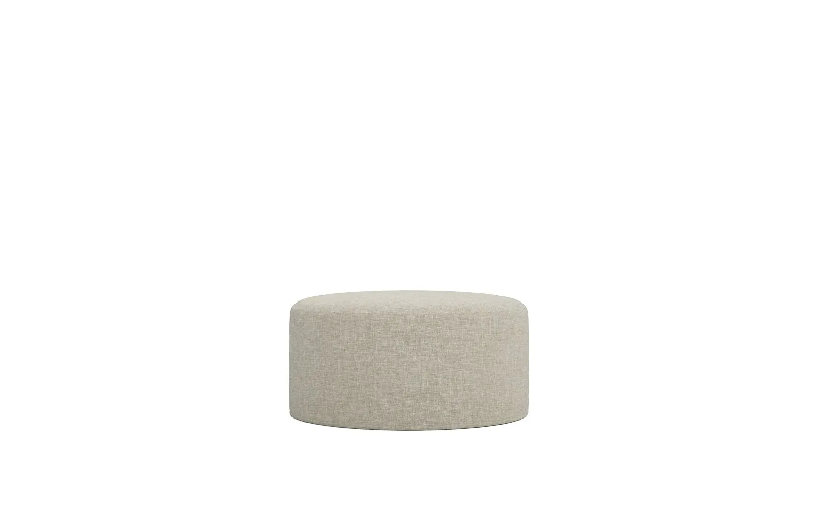 Lexie Round Ottoman with Casters - Baby Fawn