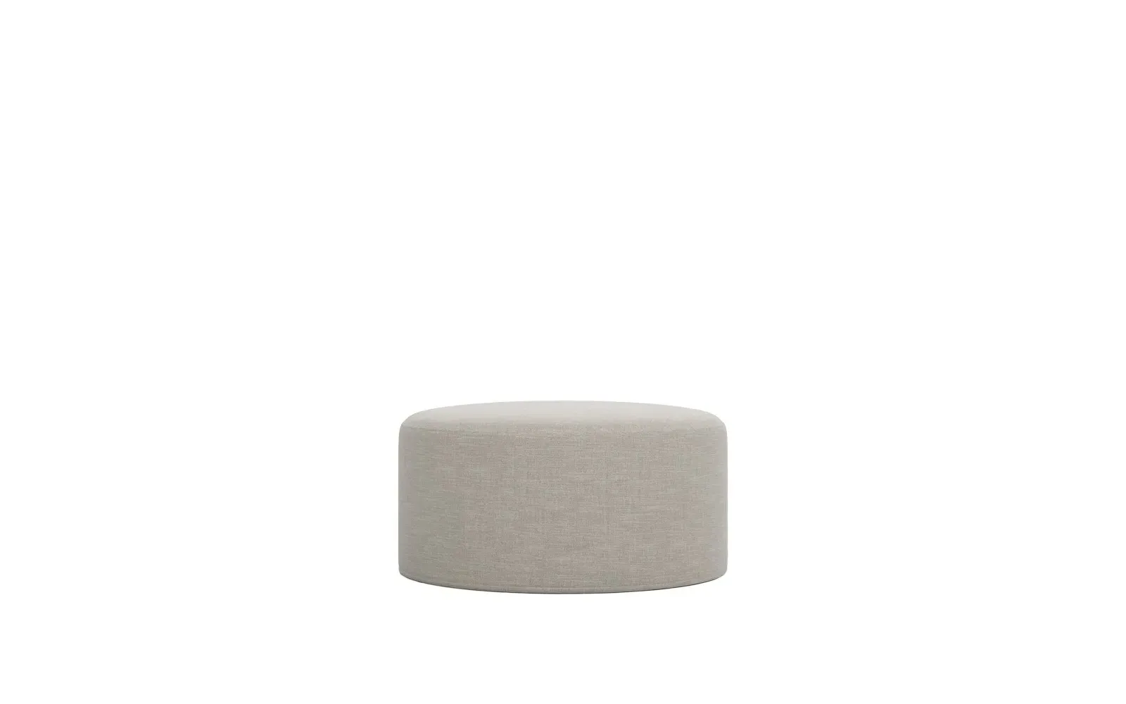 Lexie Round Ottoman with Casters - Dove