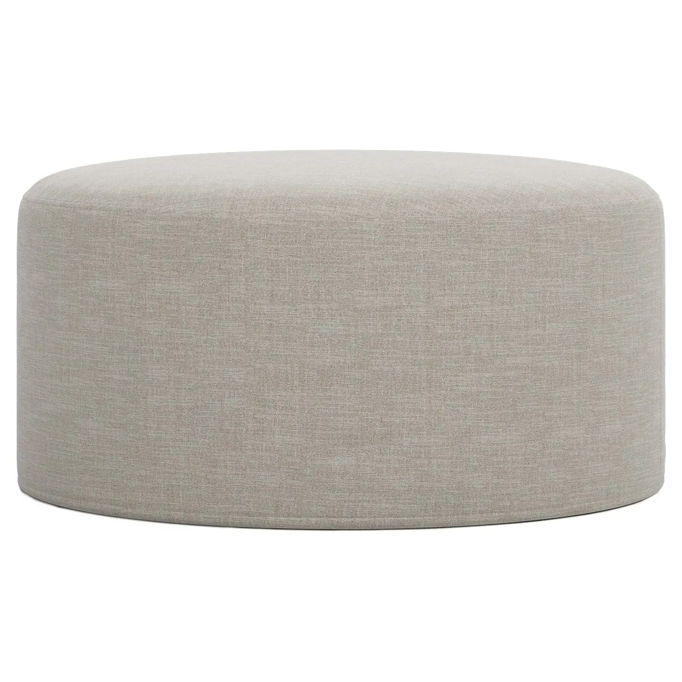 Lexie Round Ottoman with Casters - Dove
