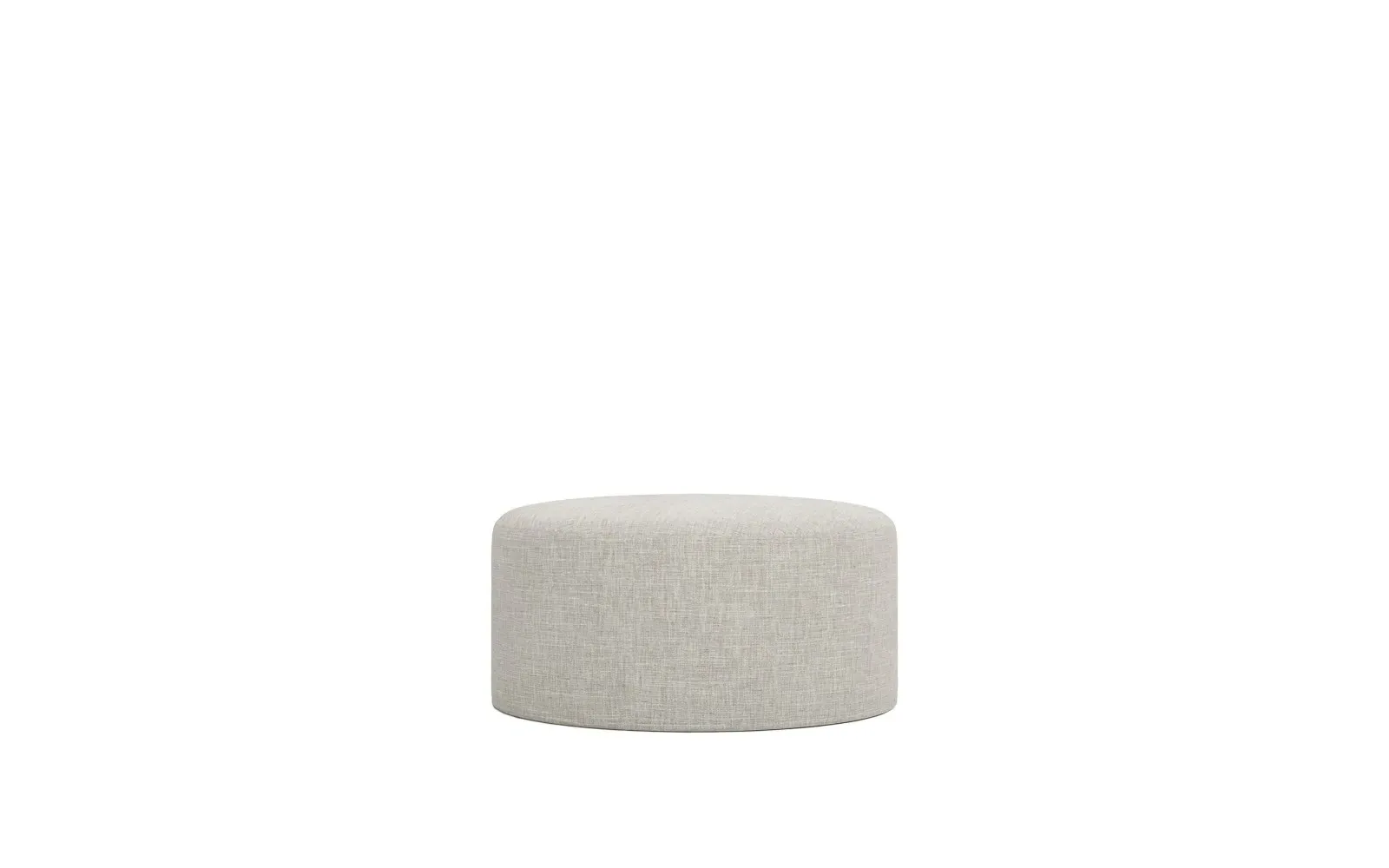 Lexie Round Ottoman with Casters - Fog