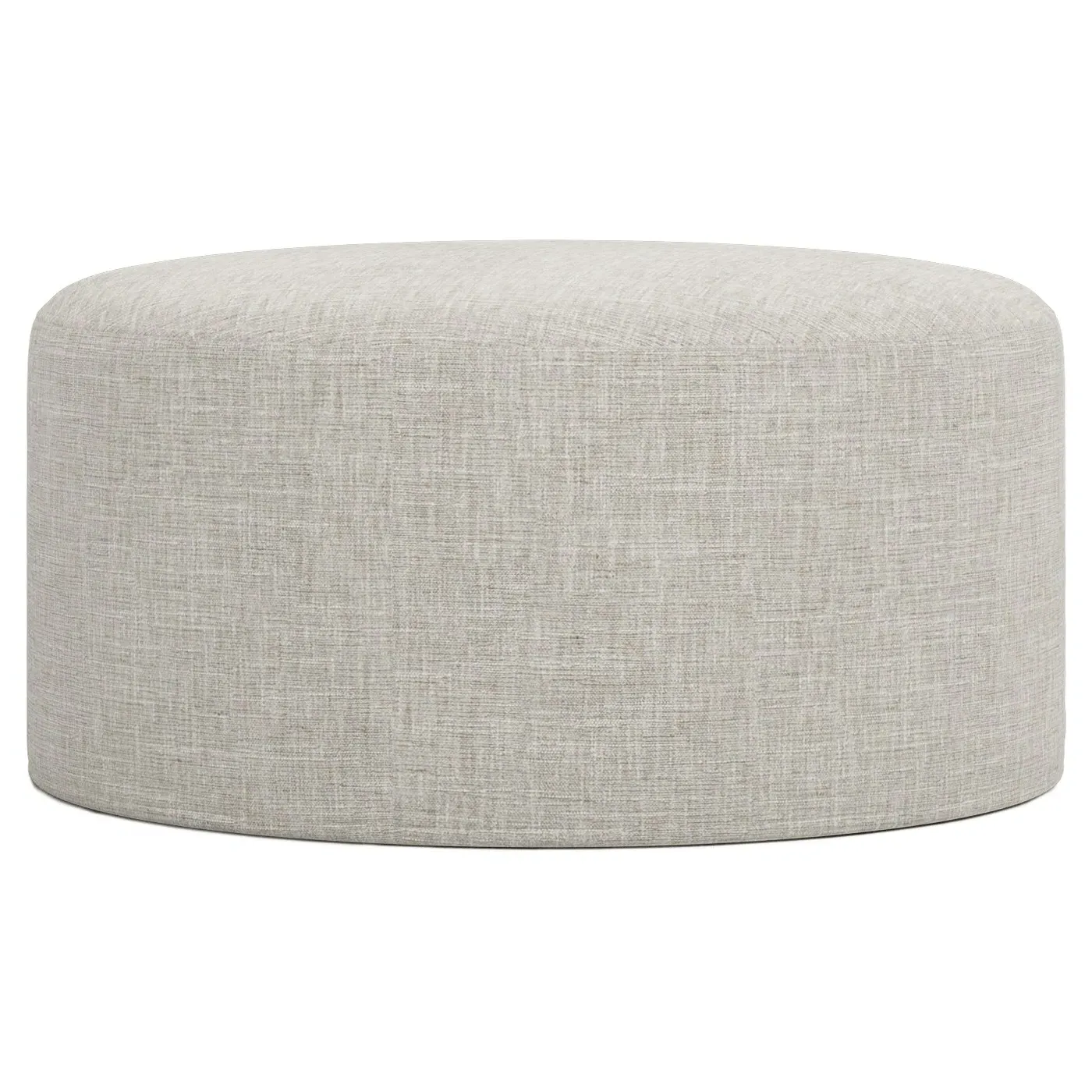 Lexie Round Ottoman with Casters - Fog image