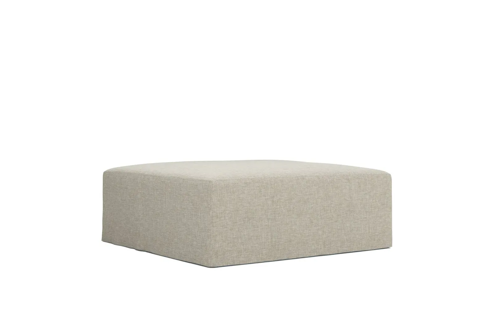 Lexie Square Ottoman with Casters - Baby Fawn