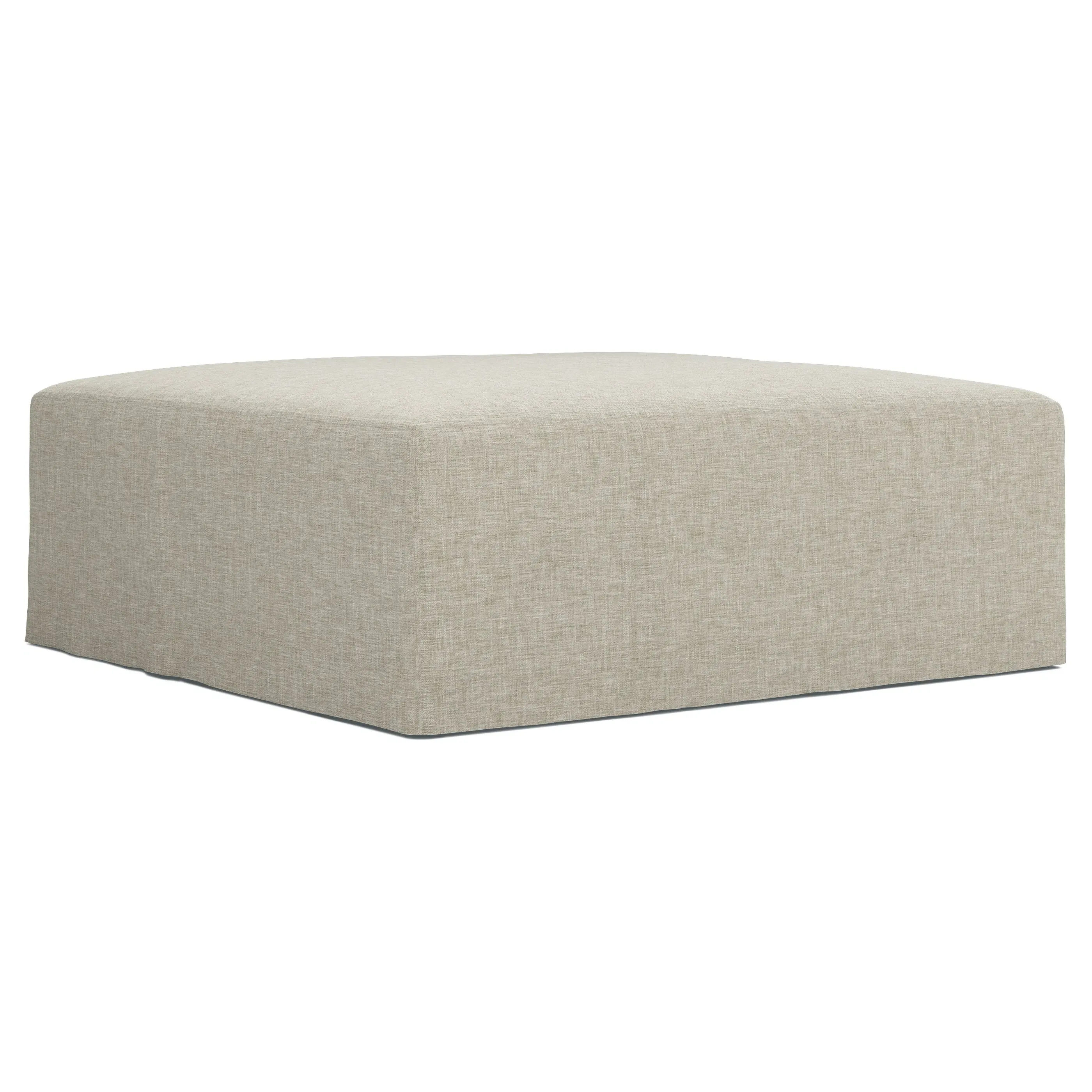 Lexie Square Ottoman with Casters - Baby Fawn